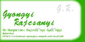 gyongyi rajcsanyi business card